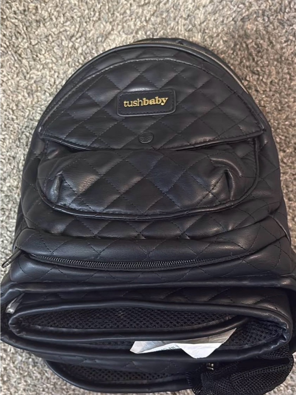 Tushbaby hip carrier black leather